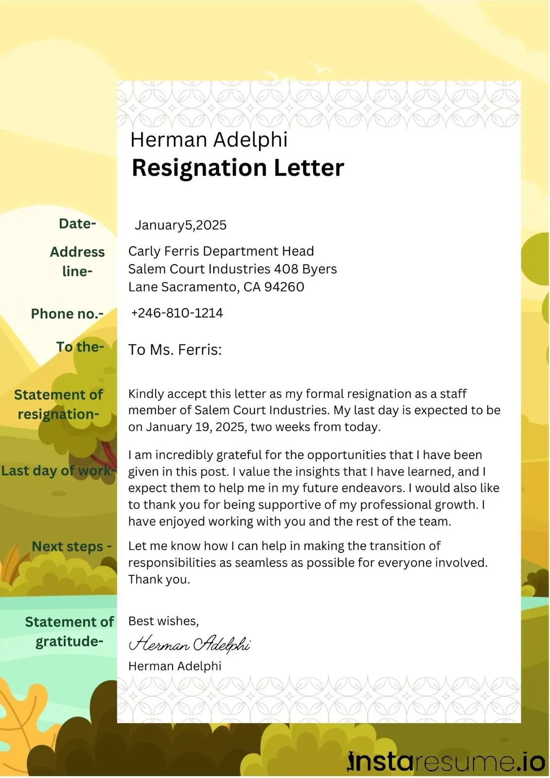 How to Write a Resignation Letter 10+ Examples for every profession